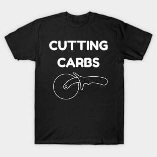 Funny Diet T-Shirt | Cutting Carbs Pizza Cutter Gift T-Shirt